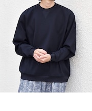 〈洗濯機可能〉ワッフル ワンポイント クルーネック Tシャツ(ロンT)◇