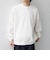 〈洗濯機可能〉ワッフル ワンポイント クルーネック Tシャツ(ロンT)◇