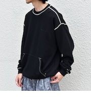 【SHIPS any別注】Champion: ワンポイント ロゴ 刺繍 ステッチ クルーネック スウェット◇