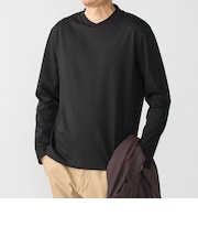 【WEB限定】SHIPS:〈接触冷感/手洗い可能〉100/2 クロスネック ビズ ロングスリーブ Ｔシャツ
