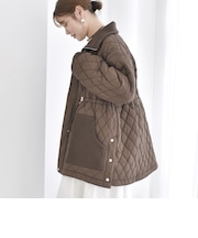 【WEB限定】ニットコンビ ドロスト キルティング ジャケット
