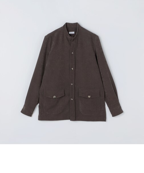 【SHIPS別注】Errico Formicola:ALBERTO ベロア ソリッド シャツアウター