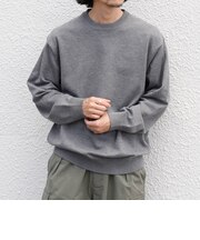 〈手洗い可能〉ウール混 アンチピリング デザインリブ クルーネック ニット◇