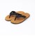 ISLAND SLIPPER x GROWN&SEWN: TONG W/OAK BLACK D