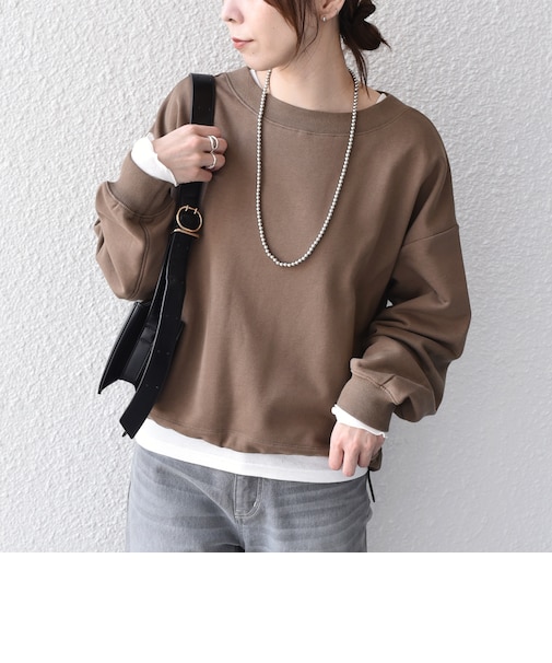 【WEB限定】〈手洗い可能〉ドロスト スウェット◇