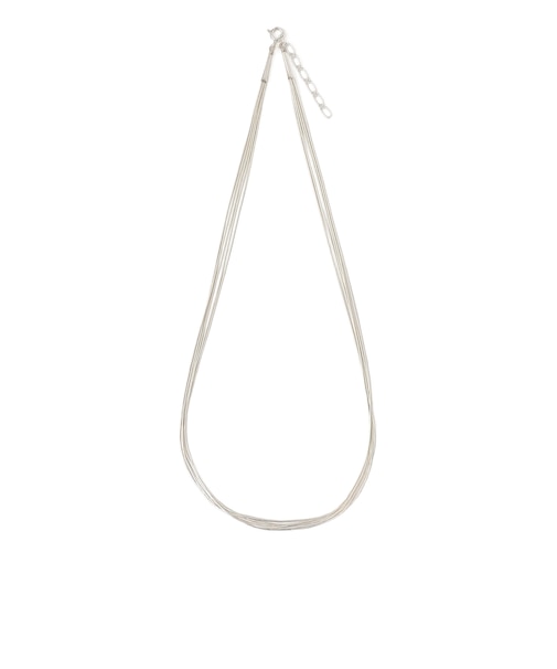 INDIAN JEWELRY: LIQ シルバー ネックレス(5連)