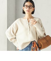 《一部予約》〈手洗い可能〉ウール カシミヤ 2WAY ヘンリーネック プルオーバー