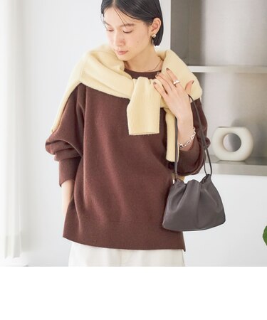 《一部予約》〈手洗い可能〉ウール カシミヤ 2WAY ヘンリーネック プルオーバー