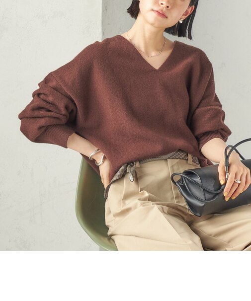 〈手洗い可能〉ウール カシミヤ V ネック プルオーバー