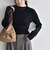 《一部追加予約》〈手洗い可能〉カシミヤ ミックス ハイゲージ クルーネック リブ ニット