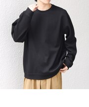 〈洗濯機可能〉カルゼ ダブルフェイス クルーネック プルオーバー◇