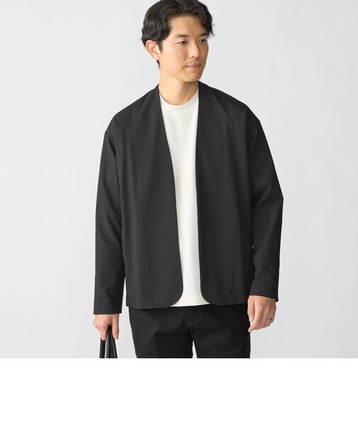 【WEB限定】〈手洗い可能〉ウールライク ノーカラー カーディガン ジャケット