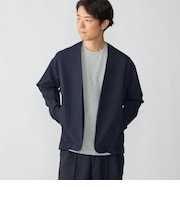 【WEB限定】〈手洗い可能〉ウールライク ノーカラー カーディガン ジャケット