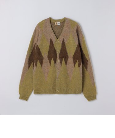 TOWNCRAFT: MOHAIR SHAGGY JACQUARD CARDIGAN