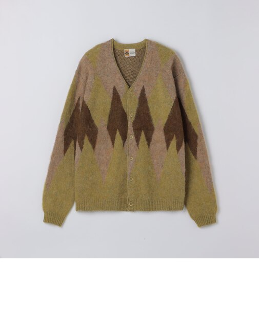 TOWNCRAFT: MOHAIR SHAGGY JACQUARD CARDIGAN