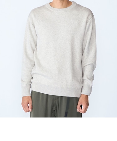 〈洗濯機可能〉ソリッド コットン カシミヤ クルーネック 26AW