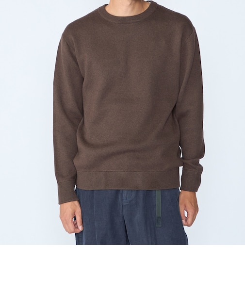 〈洗濯機可能〉ソリッド コットン カシミヤ クルーネック 26AW