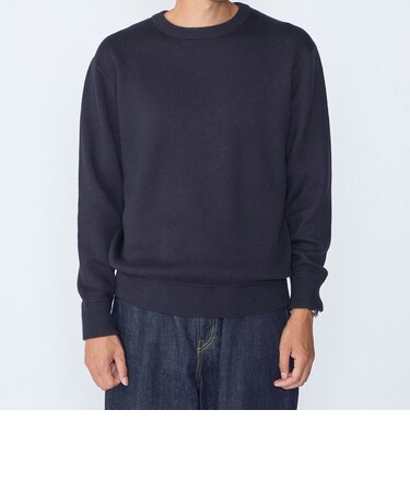 〈洗濯機可能〉ソリッド コットン カシミヤ クルーネック 26AW