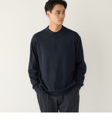【一部WEB限定】〈吸湿発熱・手洗い可能〉Solist(R)Heat ニット ポロシャツ◇