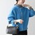 〈手洗い可能〉AQUA カシミヤ ミックス アゼ クルーネック 2way ニット カーディガン