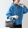 〈手洗い可能〉AQUA カシミヤ ミックス アゼ クルーネック 2way ニット カーディガン