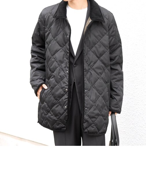 【SHIPS any別注】TAION:〈手洗い可能〉ダイヤキルト ダウン フード ハーフコート 26AW◇