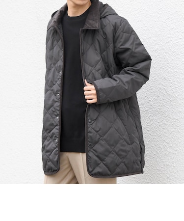【SHIPS any別注】TAION:〈手洗い可能〉ダイヤキルト ダウン フード ハーフコート 26AW◇