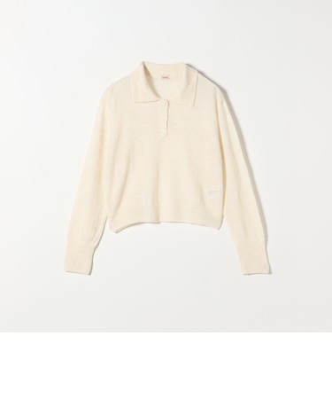 Healthknit:〈手洗い可能〉モヘヤ ミックス ポロ ニット