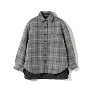 【SHIPS別注】Nell: キルティング チェック シャツ ジャケット