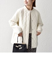 〈洗濯機可能〉リブ キルティング 中綿 ブルゾン
