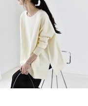 〈洗濯機可能〉ボートネック ワイド ニット プルオーバー 26AW