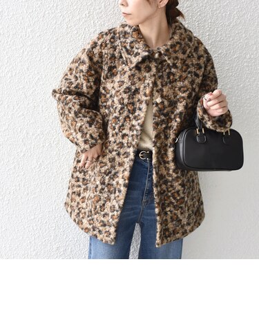 【WEB限定】〈手洗い可能〉ループ ジャージー ステンカラー コート◇