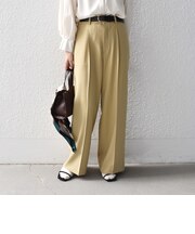 〈洗濯機可能〉ツイル タック パンツ