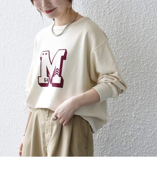 【SHIPS any別注】THE KNiTS:〈洗濯機可能〉ロゴ プリント スウェット 26AW 2