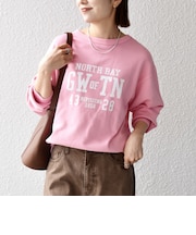 【SHIPS any別注】THE KNiTS:〈洗濯機可能〉ロゴ プリント スウェット 26AW 2