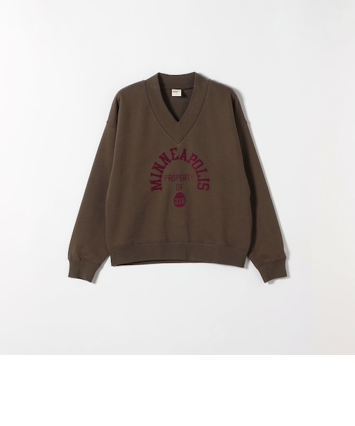 Collegiate Pacific:〈洗濯機可能〉Vネック ロゴ スウェット プルオーバー