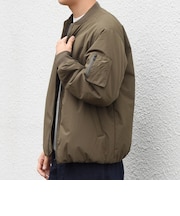【WEB限定】〈撥水/防風等/洗濯機可能〉オールウェザー 中綿 MA-1 ブルゾン◆