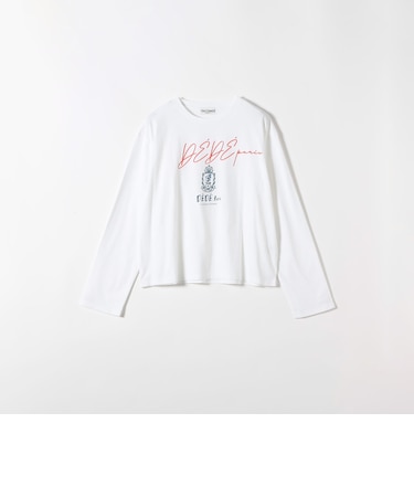 TRICOMER:〈洗濯機可能〉ロゴ プリント ロングスリーブ TEE