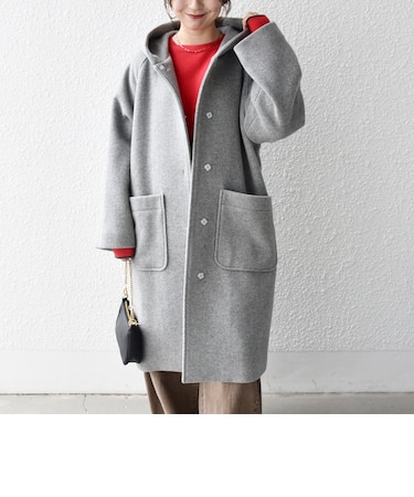《予約》PURE WOOL ロング フーディー コート