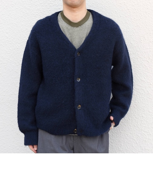 〈手洗い可能〉アルパカ ミックス シャギー ニット カーディガン 26AW◆