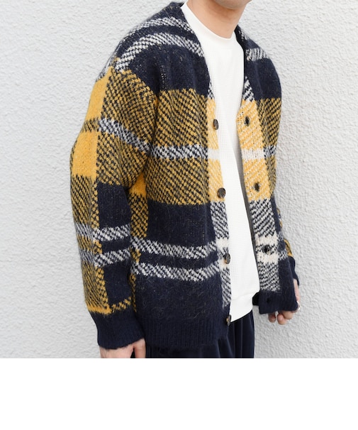〈手洗い可能〉アルパカ ミックス シャギー  ニット カーディガン 26AW◆