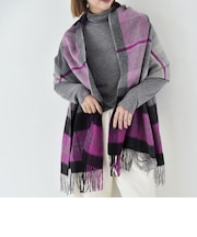 〈手洗い可能〉カシミヤ ミックス チェック ストール 26AW