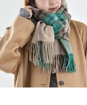 〈手洗い可能〉カシミヤ ミックス チェック ストール 26AW