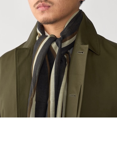 MADE IN ITALY ウール レジメンタル ストール