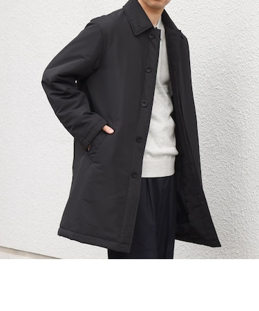 【WEB限定】SORONA(R) 中綿 ミニマル ステンカラー コート◆
