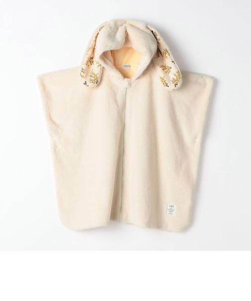 【WEB限定】〈手洗い可能〉耳付き フェイクファー ポンチョ(BABY)◇
