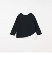 〈洗濯機可能〉アシンメトリー レース ヘム ロングスリーブ プルオーバー<KIDS>