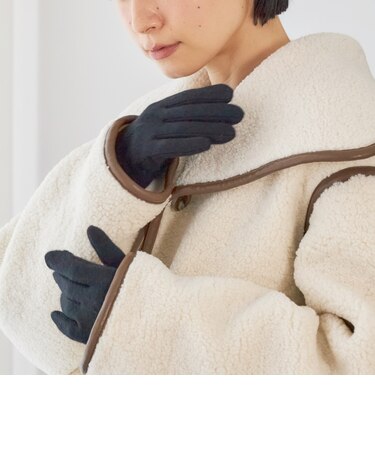 《予約》カシミヤ ミックス スリット グローブ