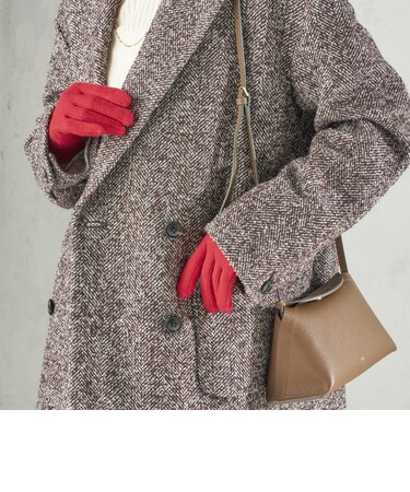 《予約》カシミヤ ミックス スリット グローブ