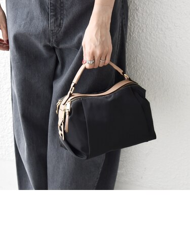 《予約》ダブル ジップ 3WAY ショルダー ボストン バッグ